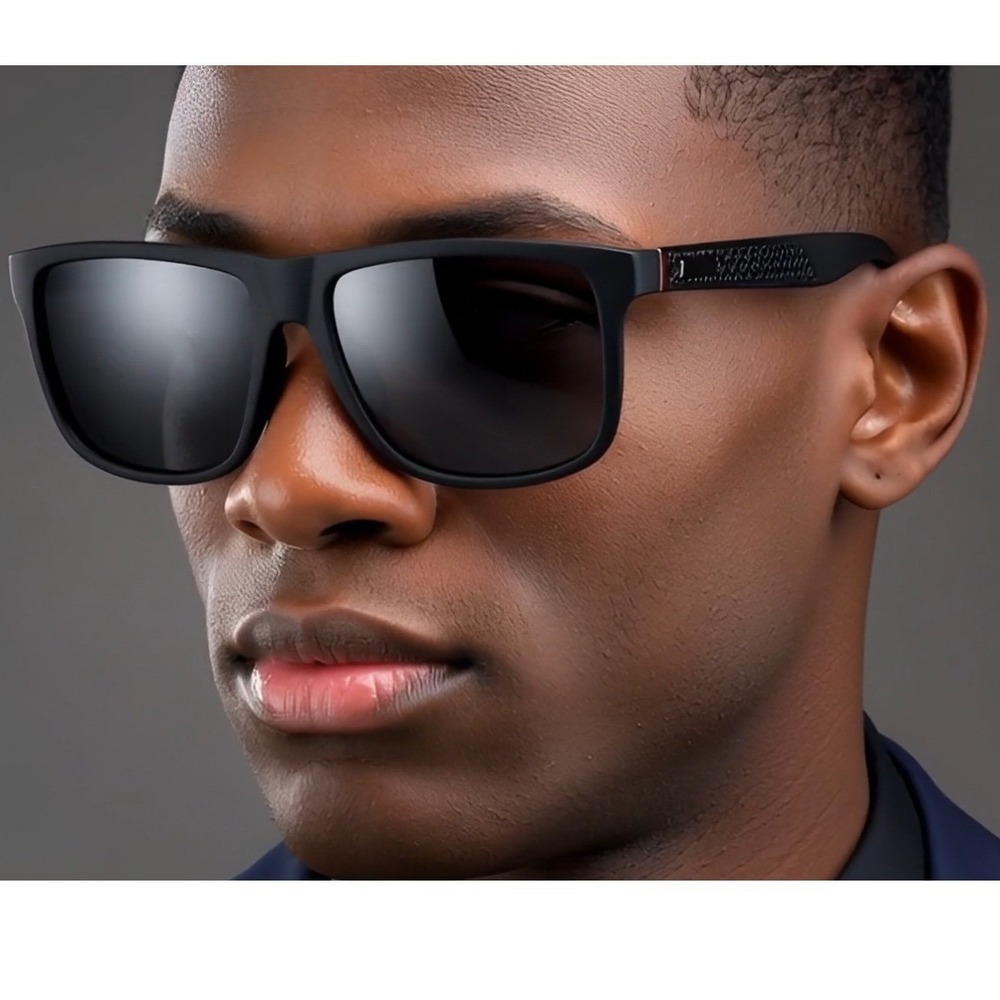 Mens Polarized Sunglasses Black Frame Sport Driving Sun Glasses UV Protection